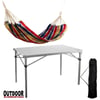 Folding Table with Brazilian Hammock - The Perfect Travel Solution