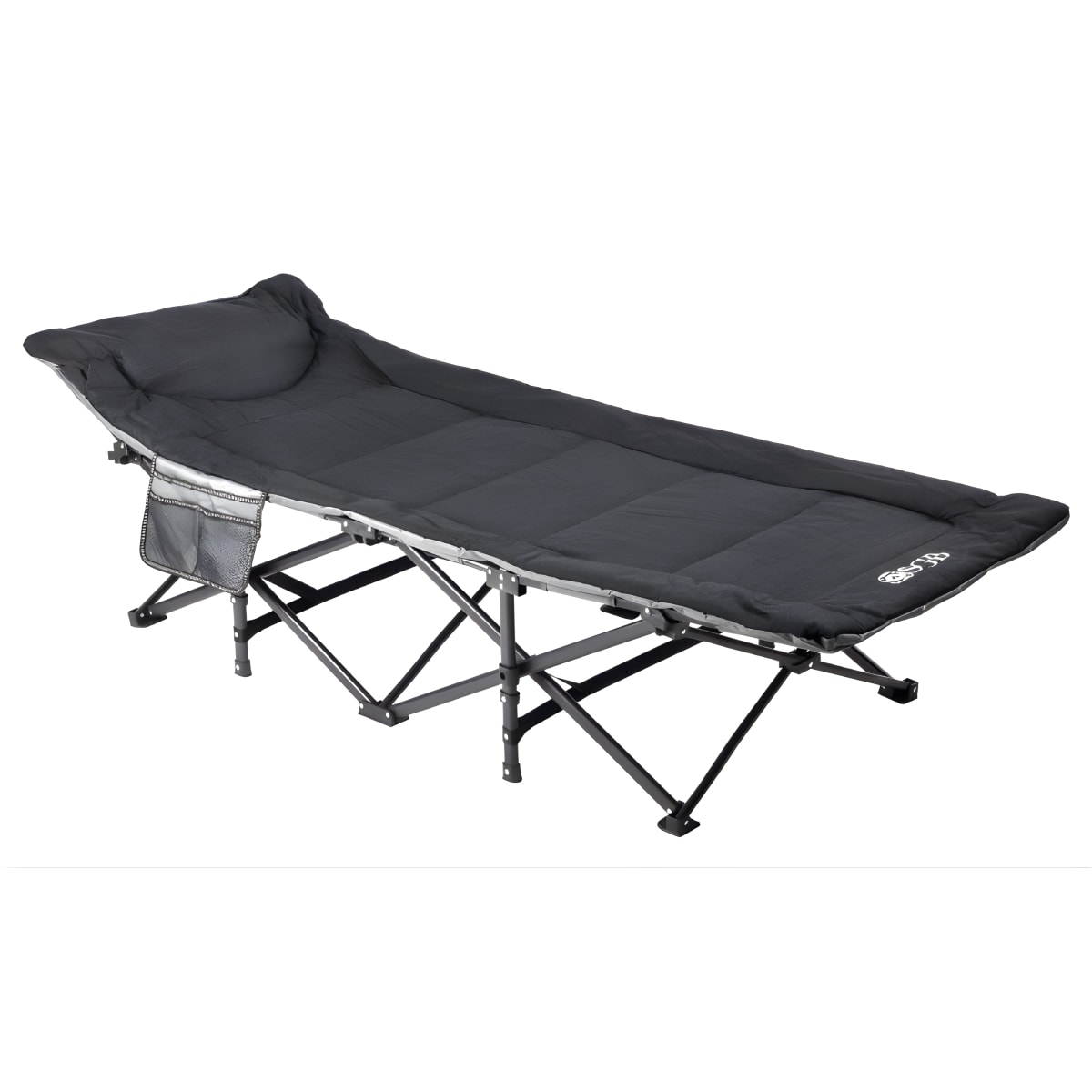 מיטת קמפינג מתקפלת ונוחה בצבע שחור