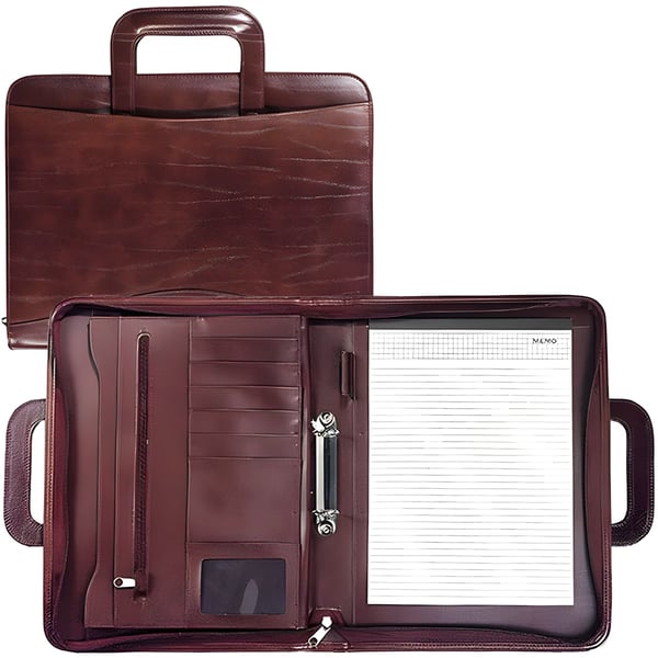 Leather A4 Document Case with Detachable Handles