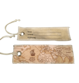 תג מזוודה ייחודי מבד עם הדפסה מרהיבה