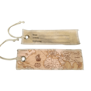 תג מזוודה ייחודי מבד עם הדפסה מרהיבה