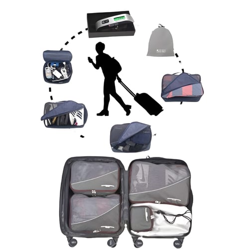 סט 6 יחידות לארגון מושלם של המזוודה