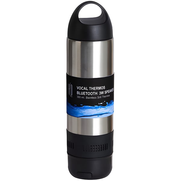 3W Bluetooth Speaker with 380ml Stainless Steel Thermal Bottle by H2O-Pro