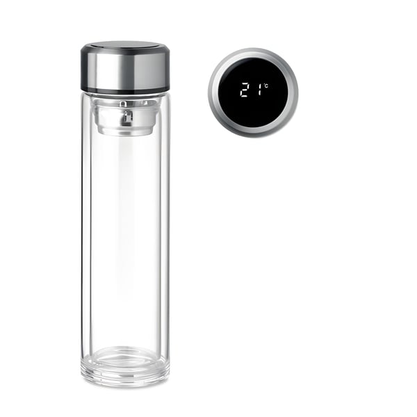 בקבוק מים חכם עם מד טמפרטורה