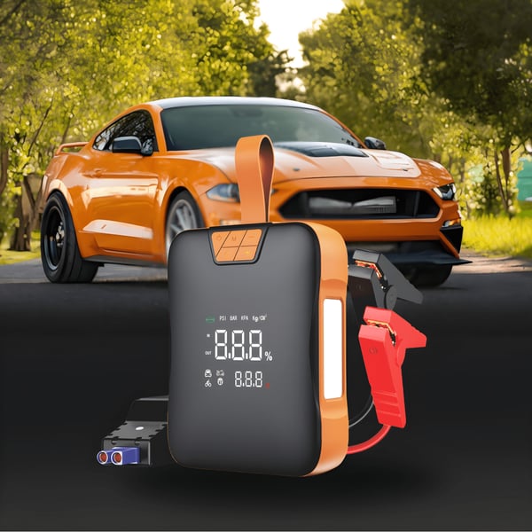 Multi-Function Car Jump Starter with Compressor & Light