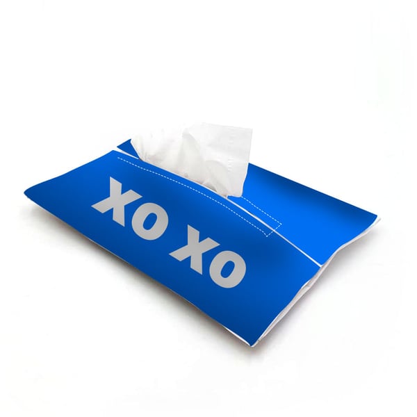 Fabric Tissue Holder with Convenient Side Velcro Closure