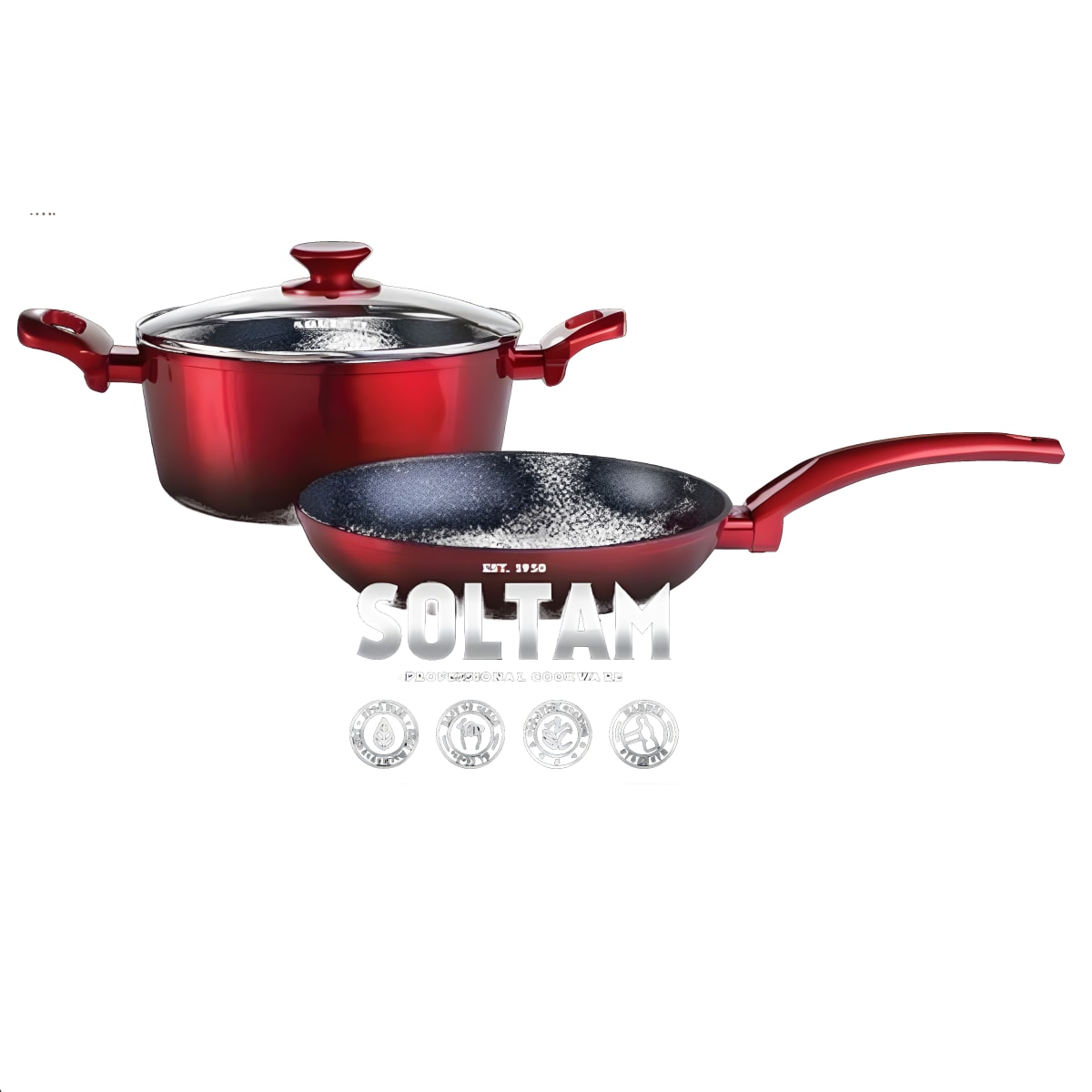 סט סירים ואגנים אדום פרימיום - מתנה עסקית יוקרתית