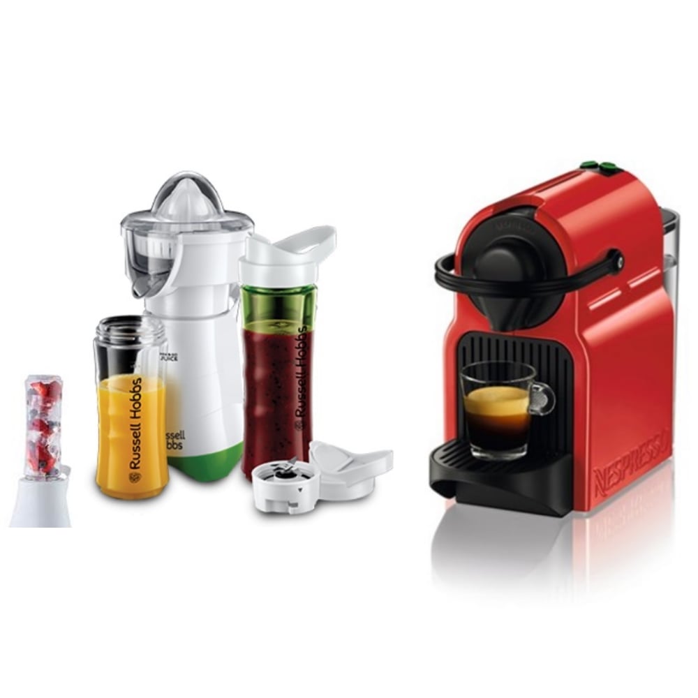 מארז מכונת קפה אספרסו Inissia C40 ושייקר בלנדר RUSSEL HOBBES