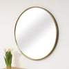 Elegant Wall Mirror with Antique Gold Aluminum Frame