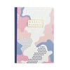 Stylish Planning Notebook in Pink, White, and Blue