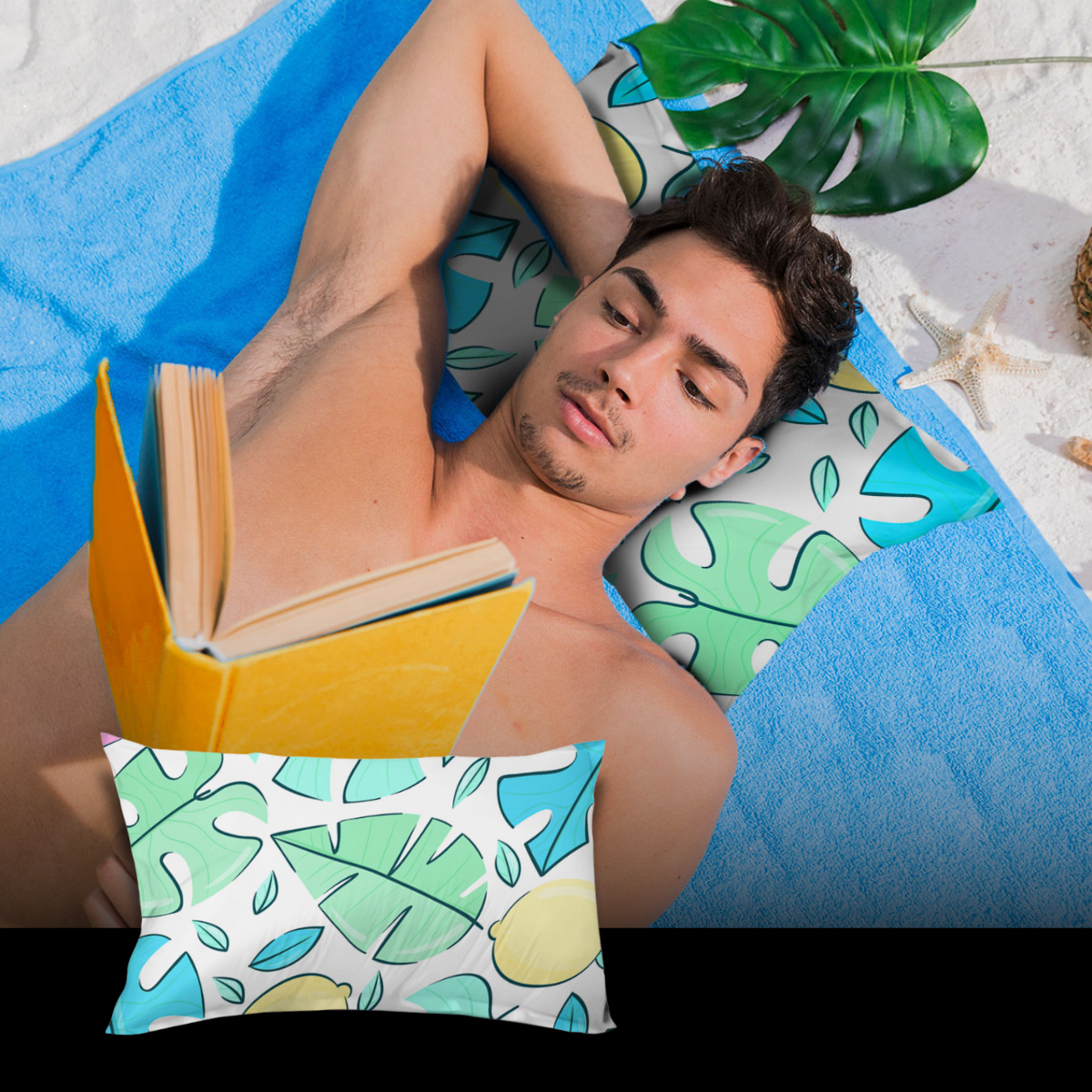 כרית חוף מתנפחת 25x36 ס״מ - נוחות ועיצוב ייחודי