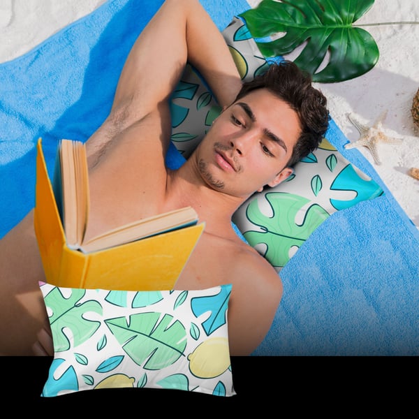 כרית חוף מתנפחת 25x36 ס״מ - נוחות ועיצוב ייחודי