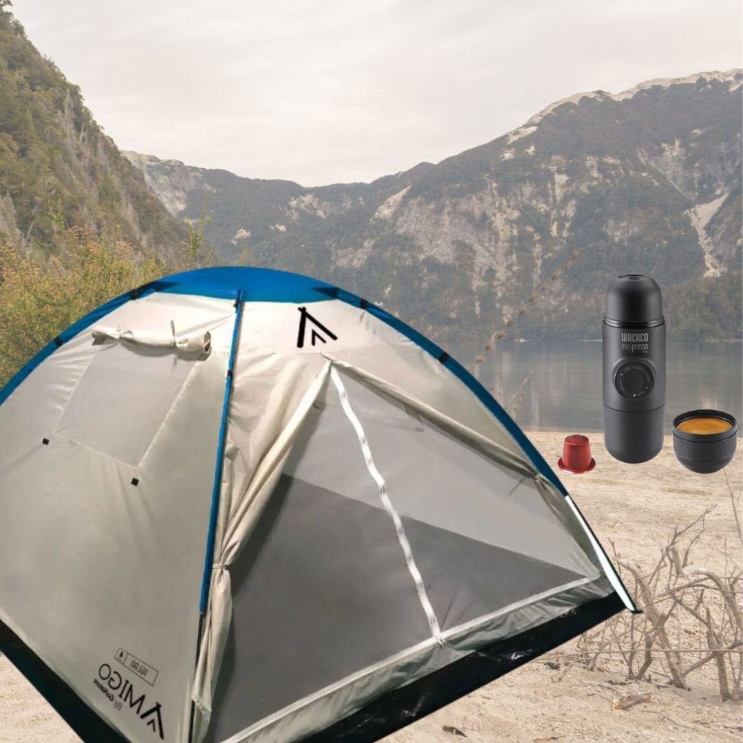 סט קמפינג מושלם לשטח: אוהל איגלו ל-6 אנשים ומכונת אספרסו מבית GO NATURE