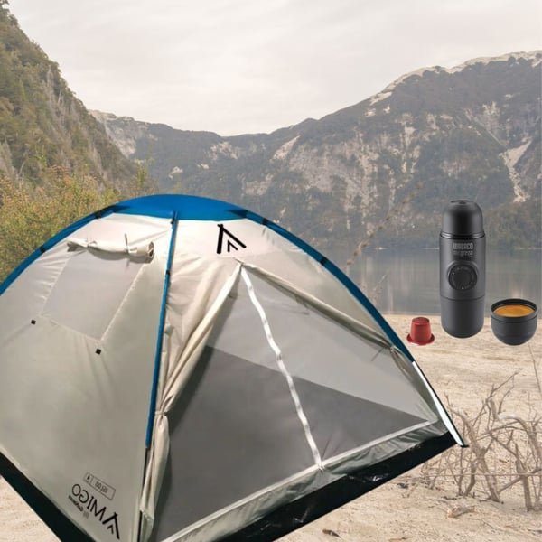 סט קמפינג מושלם לשטח: אוהל איגלו ל-6 אנשים ומכונת אספרסו מבית GO NATURE