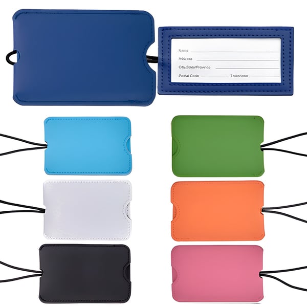 Premium Leather-Look Retractable Luggage Tag
