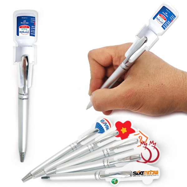 קליפס ממותג עם עט - מתנה עסקית ייחודית