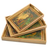 Stylish Bamboo Dinner Tray Set in Three Sizes