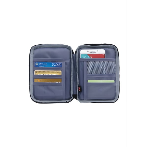 POLOSWISS Wallet Passport Holder with Credit Card Slot and Zipper