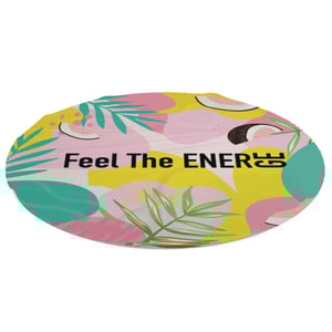 מגבת חוף עגולה גדולה עם הדפס צבעוני מלא all over קוטר 1.4 מ'