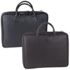 Premium Leather Business Bag for Laptop Up to 17.3 Inches with Dual Main Compartment