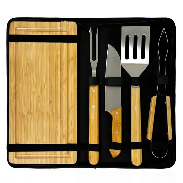 מערכת כלים מפוארת למנגל עם בוצ'ר במבו