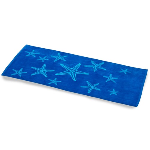 מגבת חוף כותנה עם הדפס כוכבים - פיג’י