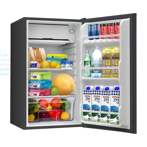 מקרר 90 ליטר עם דלת זכוכית מודרנית ומקפיא עליון - Sirius Living