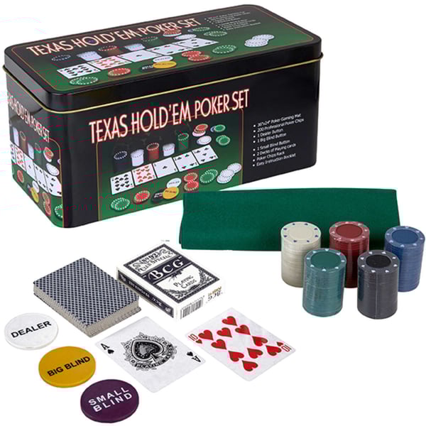 סט פוקר יוקרתי עם 200 ז'יטונים באריזת מתנה