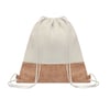 Cotton Twill Drawstring Bag with Cork Accent