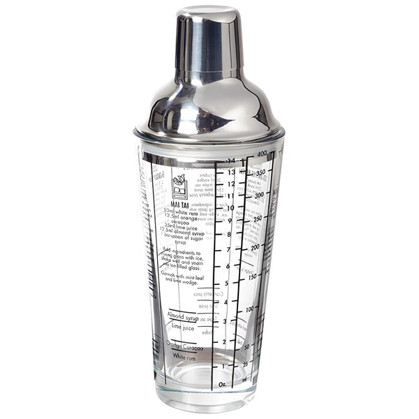 Glass Cocktail Shaker with Exciting Recipes