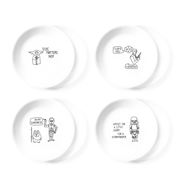 מארז צלחות מנה ראשונה סטאר וורס מבית קורל קורנינג