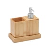 3-Piece Bamboo Bathroom Accessories Set