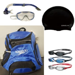 ערכת ספורט מושלמת: תיק, משקפת, כובע שחיה, שנורקל ומסיכה מבית ספידו