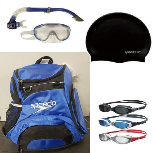 ערכת ספורט מושלמת: תיק, משקפת, כובע שחיה, שנורקל ומסיכה מבית ספידו