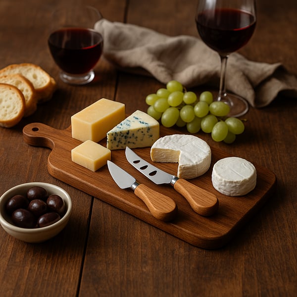 Deluxe Cheese and Wine Serving Set