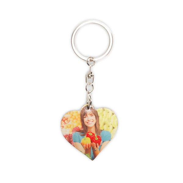 Heart-Shaped Metal Keychain for Sublimation