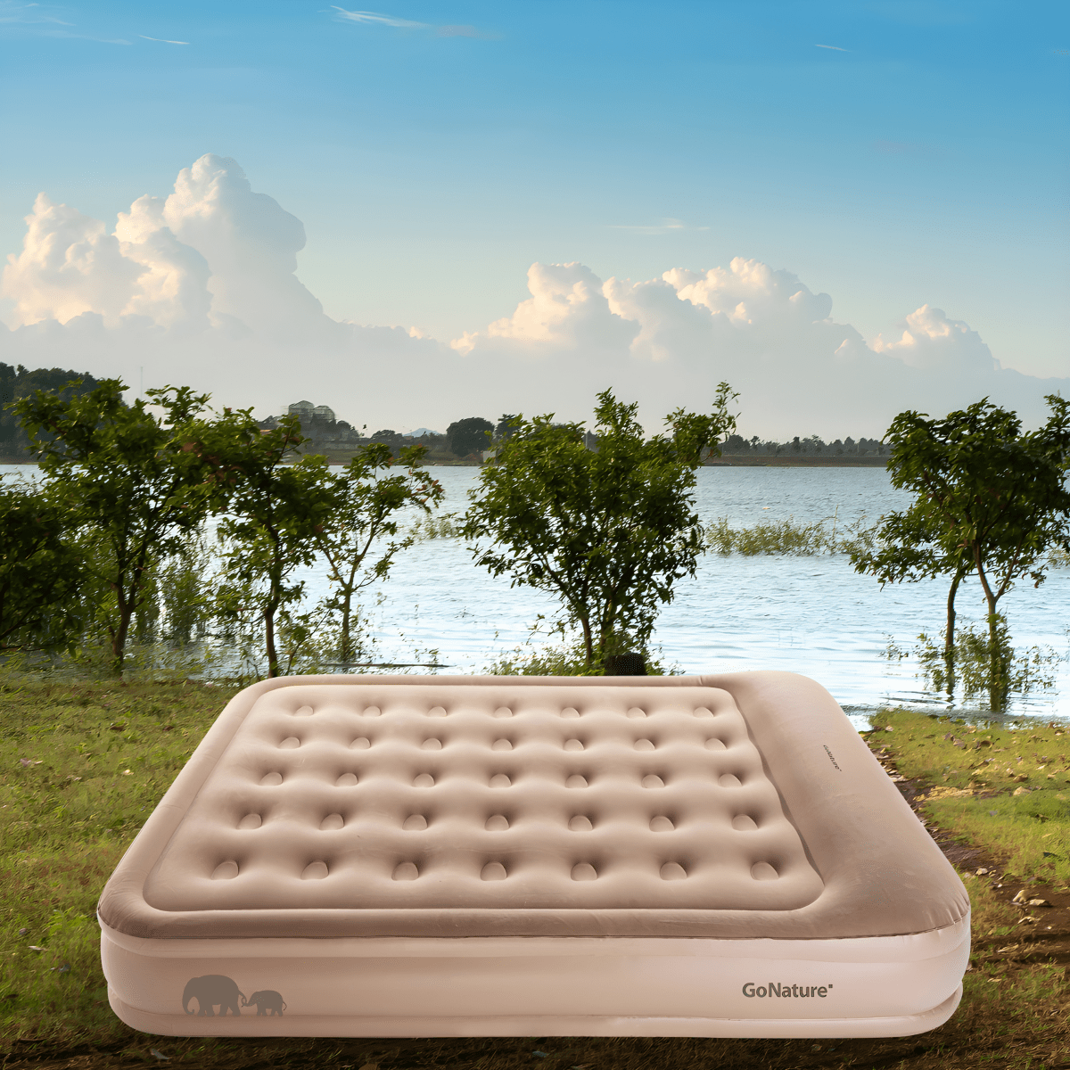 מיטת אוויר קווין עם משאבה פנימית של GoNature