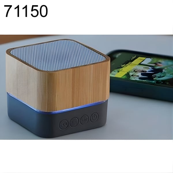 רמקול אלחוטי מעוצב עץ במבוק