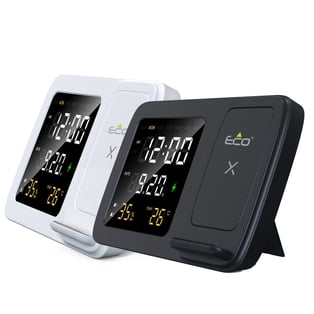 משטח טעינה אלחוטי ושעון מעורר ECO רב-תכליתי