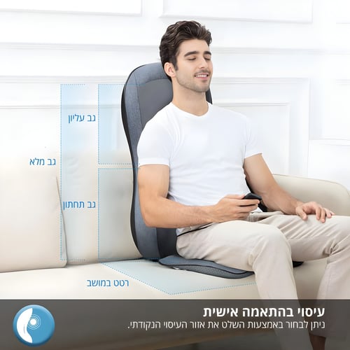 מושב עיסוי שיאצו לגב מבית Carbon