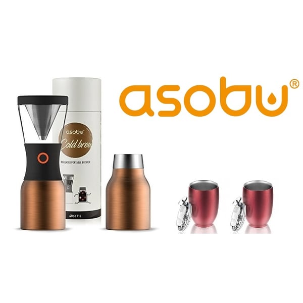 מארז חליטה קרה וכוסות תרמיות איכותיות אסובו