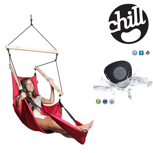 Luxury Hammock Chair with Waterproof Bluetooth Speaker - Ultimate Relaxation