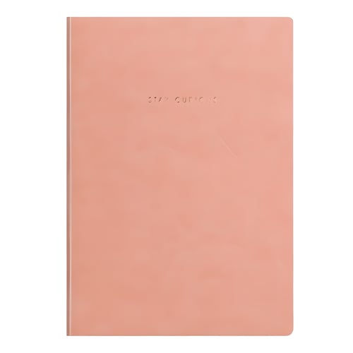 מחברת ספירלה ורודה מעוצבת עם כריכה רכה