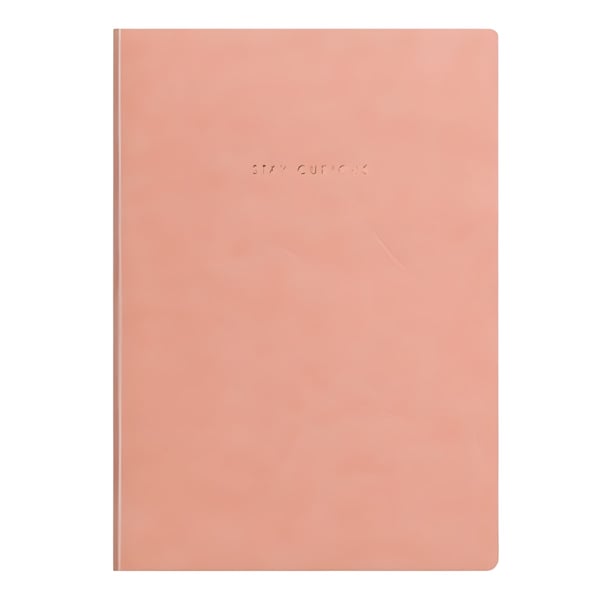 מחברת ספירלה ורודה מעוצבת עם כריכה רכה