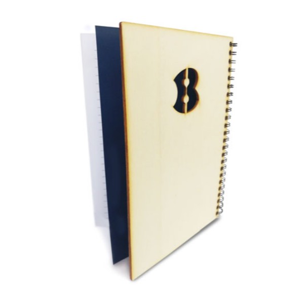 Wooden Notebook with Laser Cut - Unique Corporate Gift