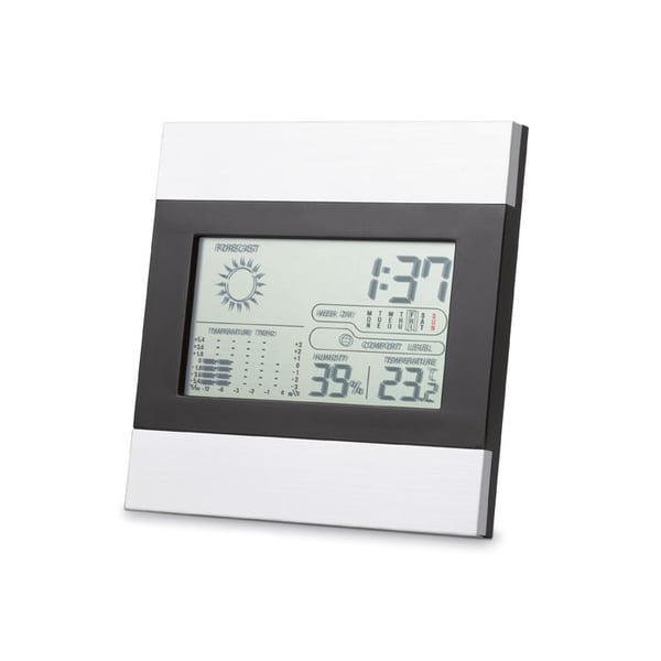 Black and Silver Digital Weather Station