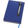 מחברת עסקים A5 עם מקום לעט בחזית - כחול