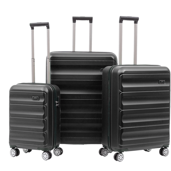 Black ABS Luggage Set Model 10655 - Durable and Stylish
