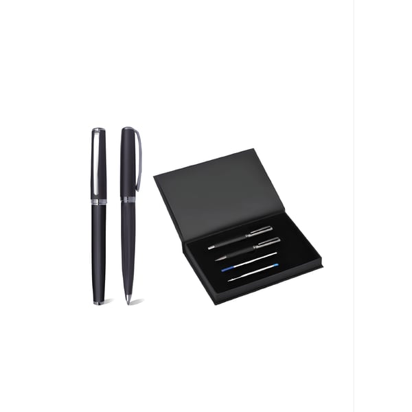 סט עטים יוקרתי POLOSWISS: רולר וכדורי בקופסה קרמית