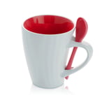 ספל קרמיקה עם כפית - מתנה עסקית מעוצבת